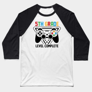 5th Grade Level Complete Gamer Boys Graduation Gifts Baseball T-Shirt